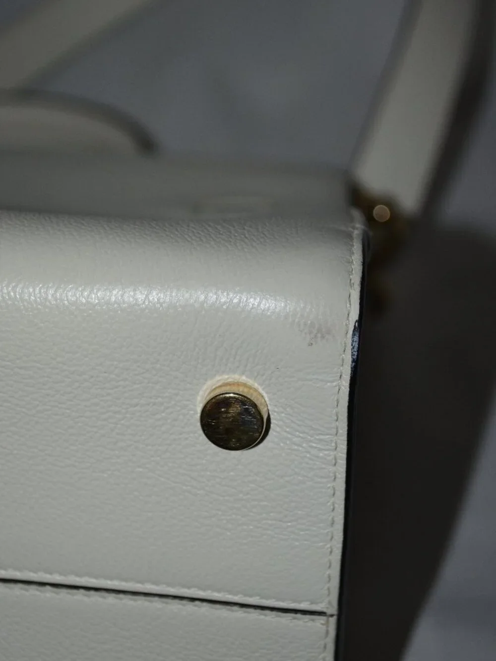 Christian Dior White Leather Diorever Medium Shoulder Double Handle Handbag